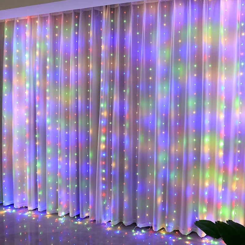 Rideau Lumineux LED – Guirlande de Noël USB avec Télécommande