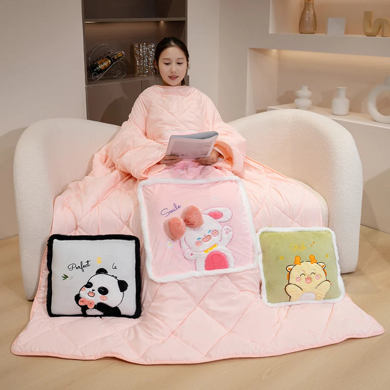 Plaid à Capuche Portable – Le Sweat-Couverture Ultra Doux